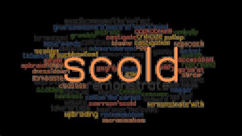 another word for scolding.